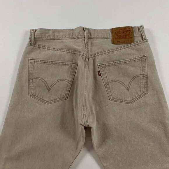 Levi's Men's Straight Jeans in Beige - Picture 10 of 10